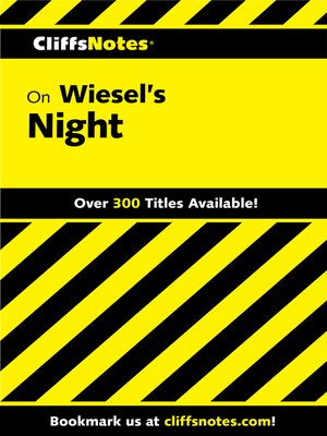 CliffsNotes on Wiesel's Night - ebook